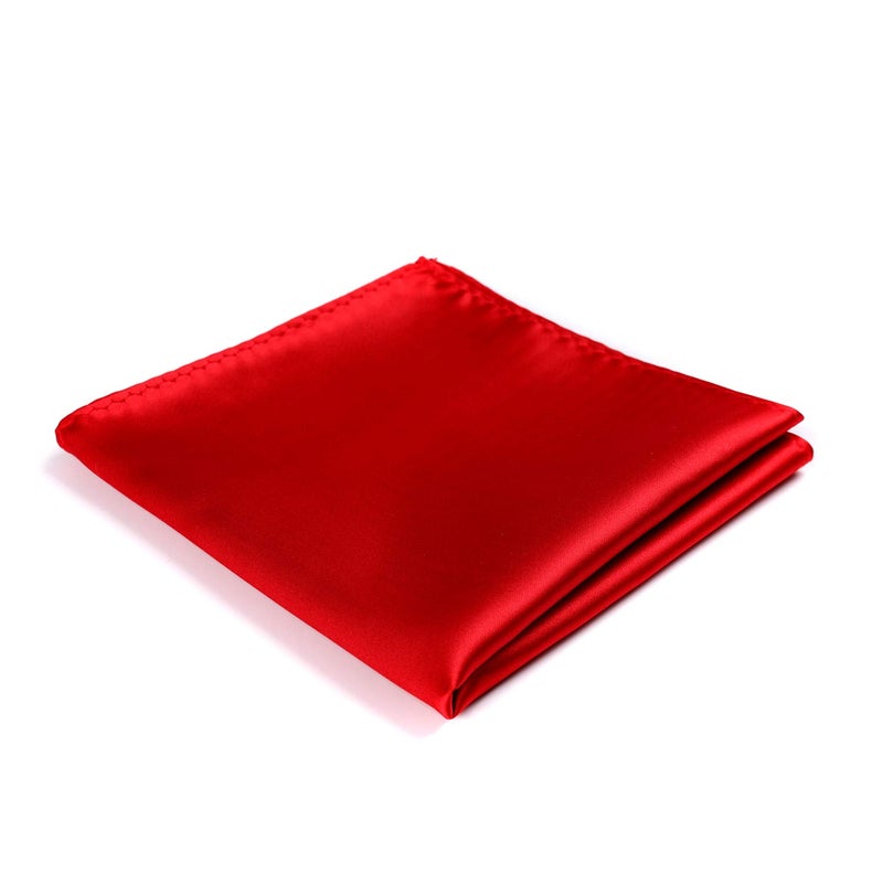 fortunatever Mens Red Satin Pocket Square - Image 1